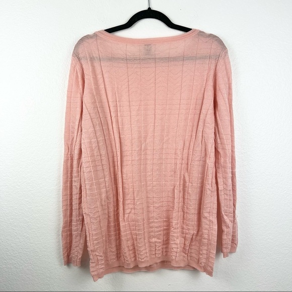 M by MISSONI Pink Textured Knit Long Sleeve Sweater, No Size or Care Label - Picture 4 of 5